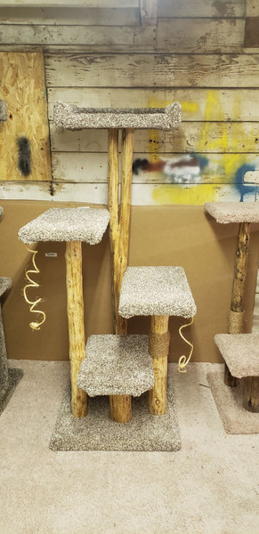 Handmade WTW cat tree in a customer home